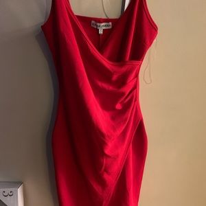 Red spaghetti strap dress